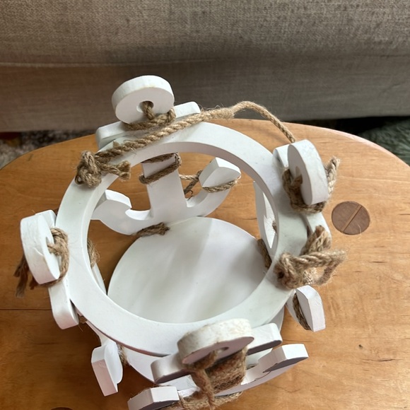 Wooden anchor candle holder or planter - Picture 3 of 6